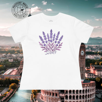 Vibrant Lavender Serenite, France, Womens Fit T-Shirt