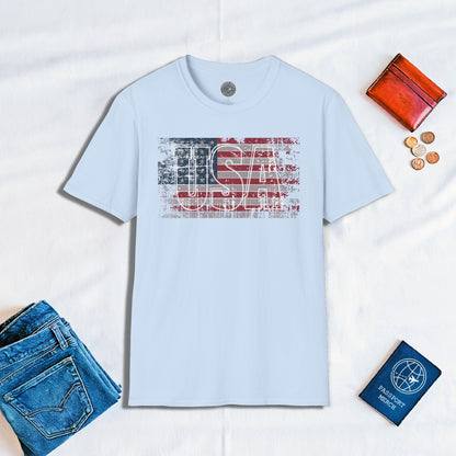 Vintage American Flag Patriotism USA T-Shirt