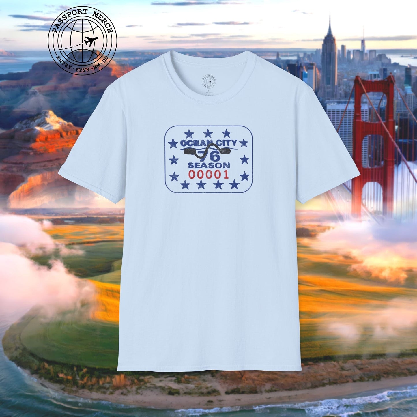 Vintage Ocean City 1976 Beach Tag, New Jersey T-Shirt