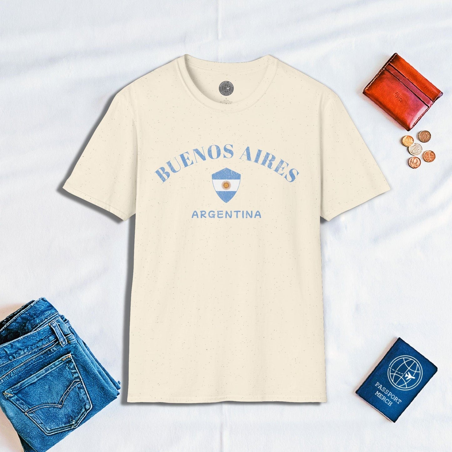 Buenos Aires with Flag Shield Argentina T-Shirt