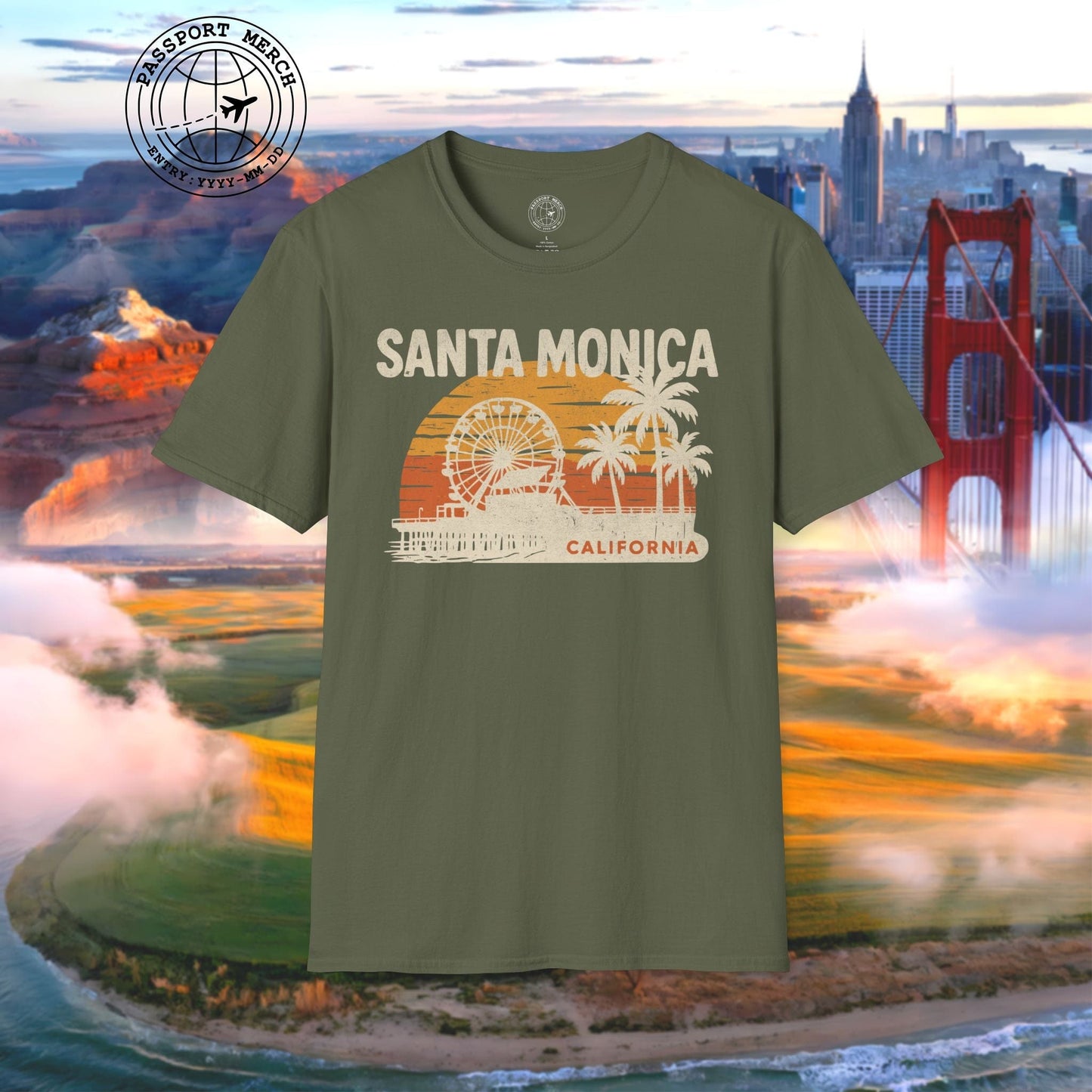 Santa Monica, California - 80's Vintage T-Shirt
