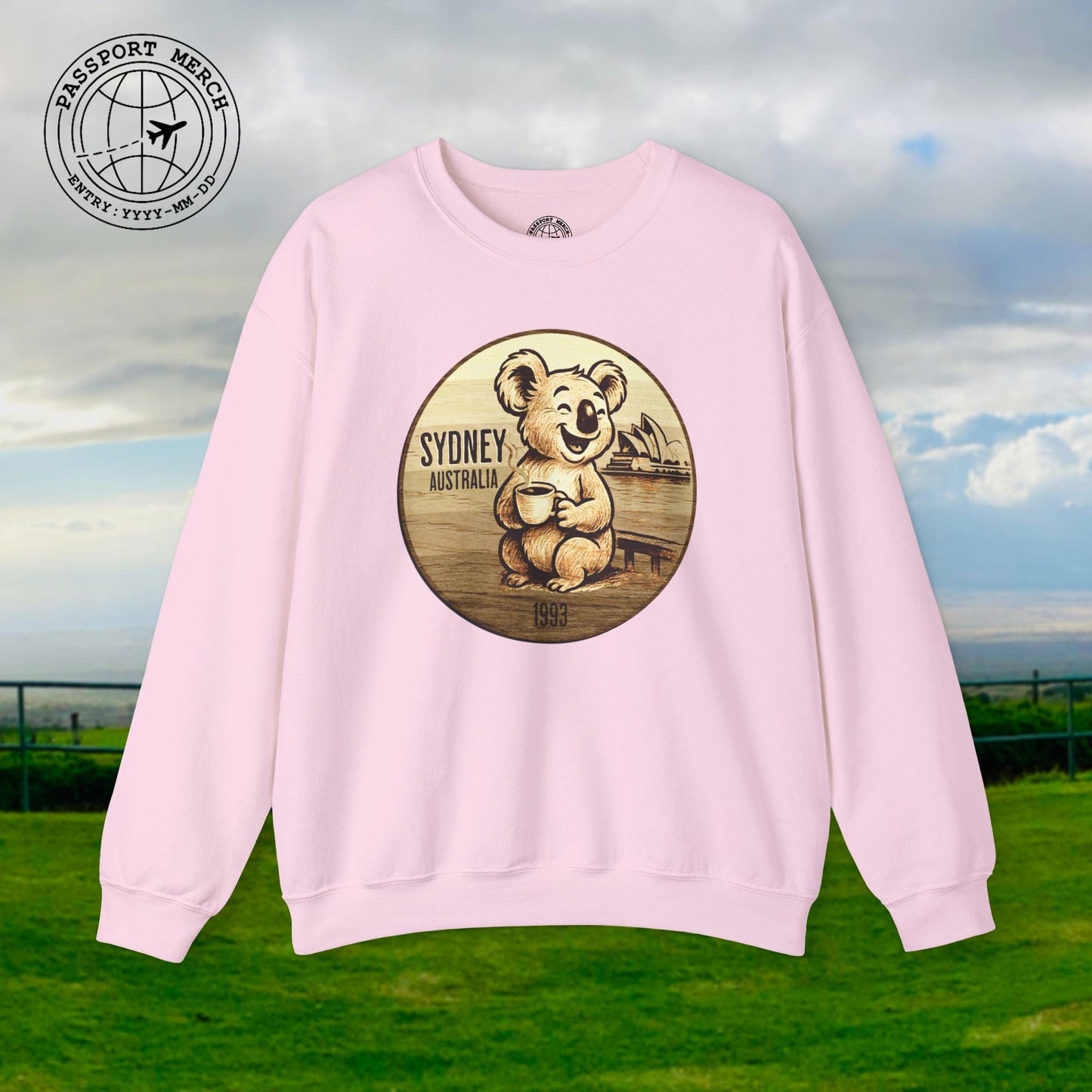 Vintage Koala & Coffee in Sydney, Australia Crewneck