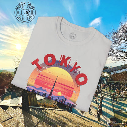 Retro Tokyo Tower Sunset, Japan T-Shirt