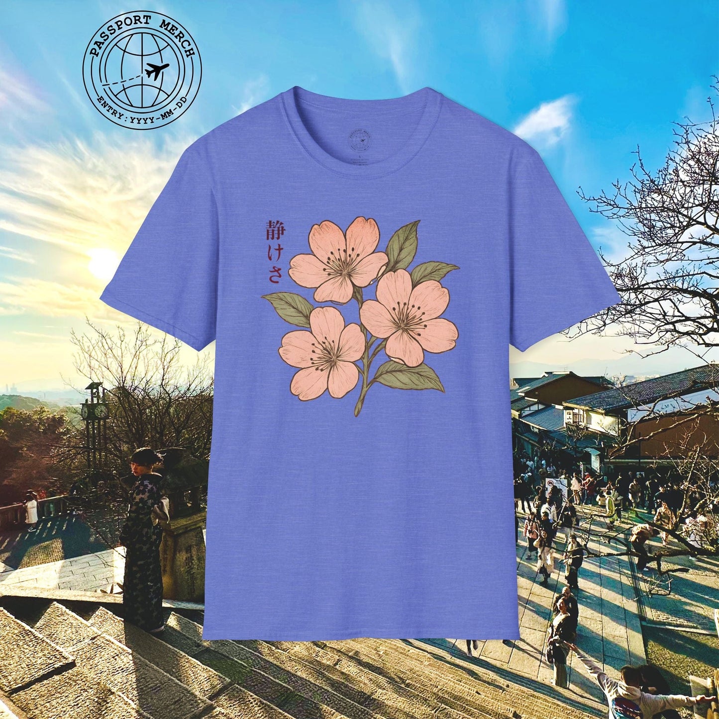Vintage Cherry Blossom Shizukesa (Serenity), Japan T-Shirt