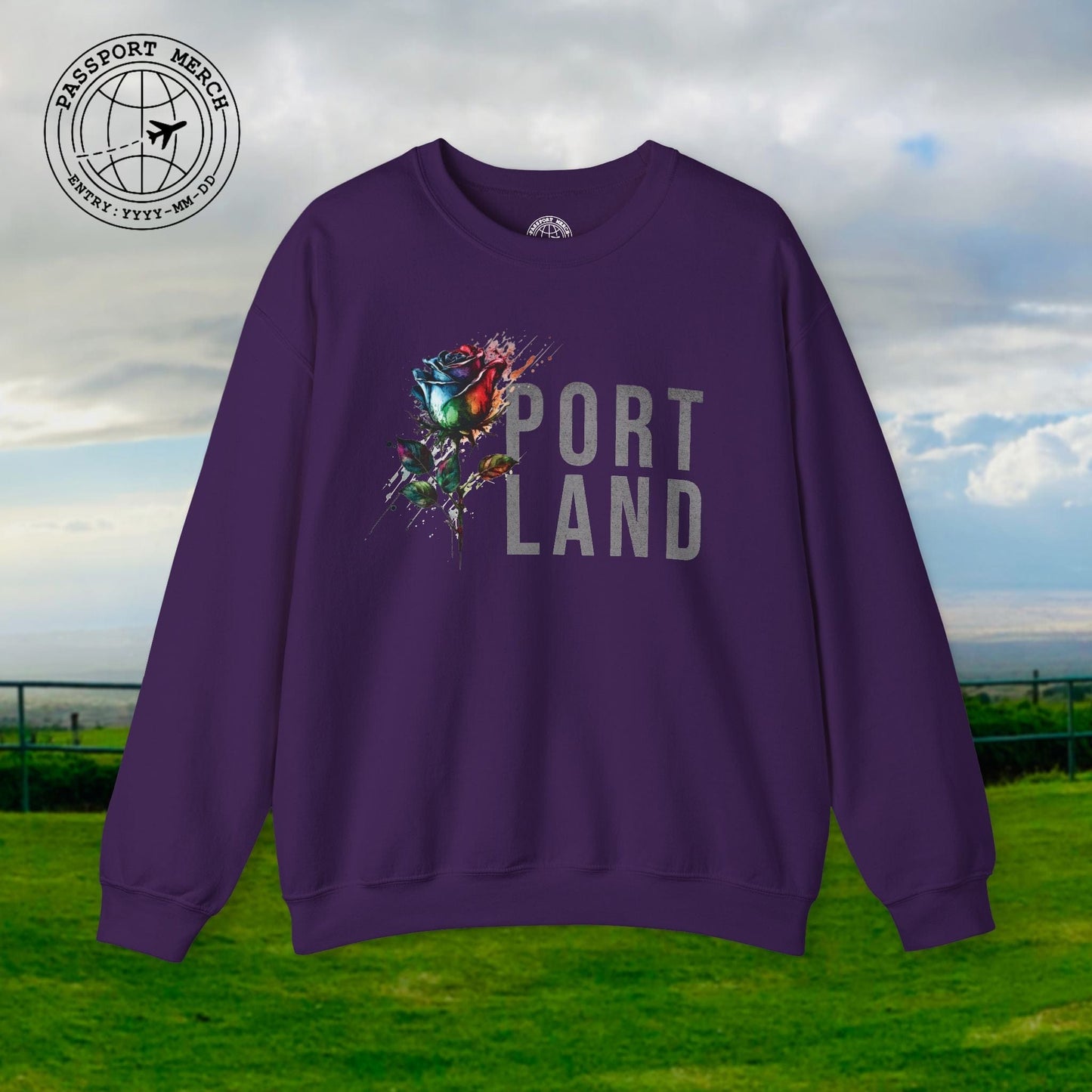 Portland Rose, Oregon Crewneck