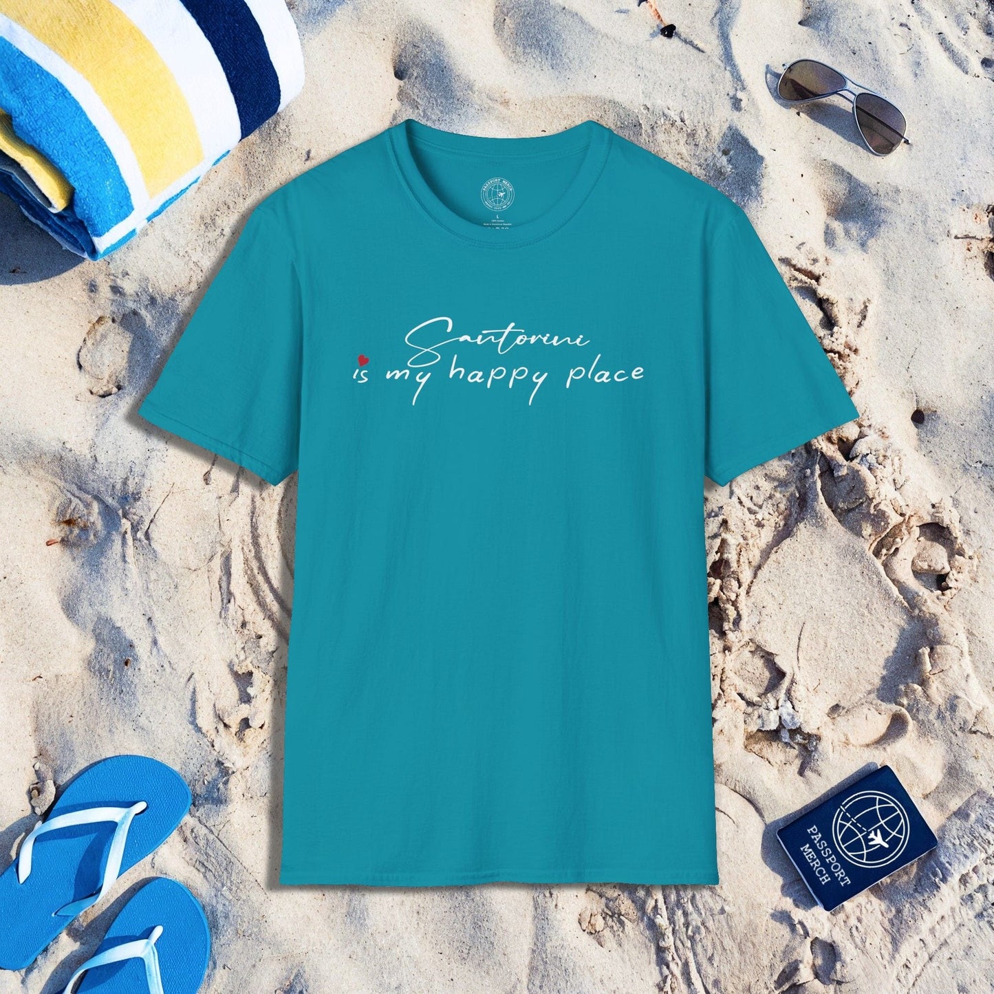 Santorini is my happy place, Greece T-Shirt