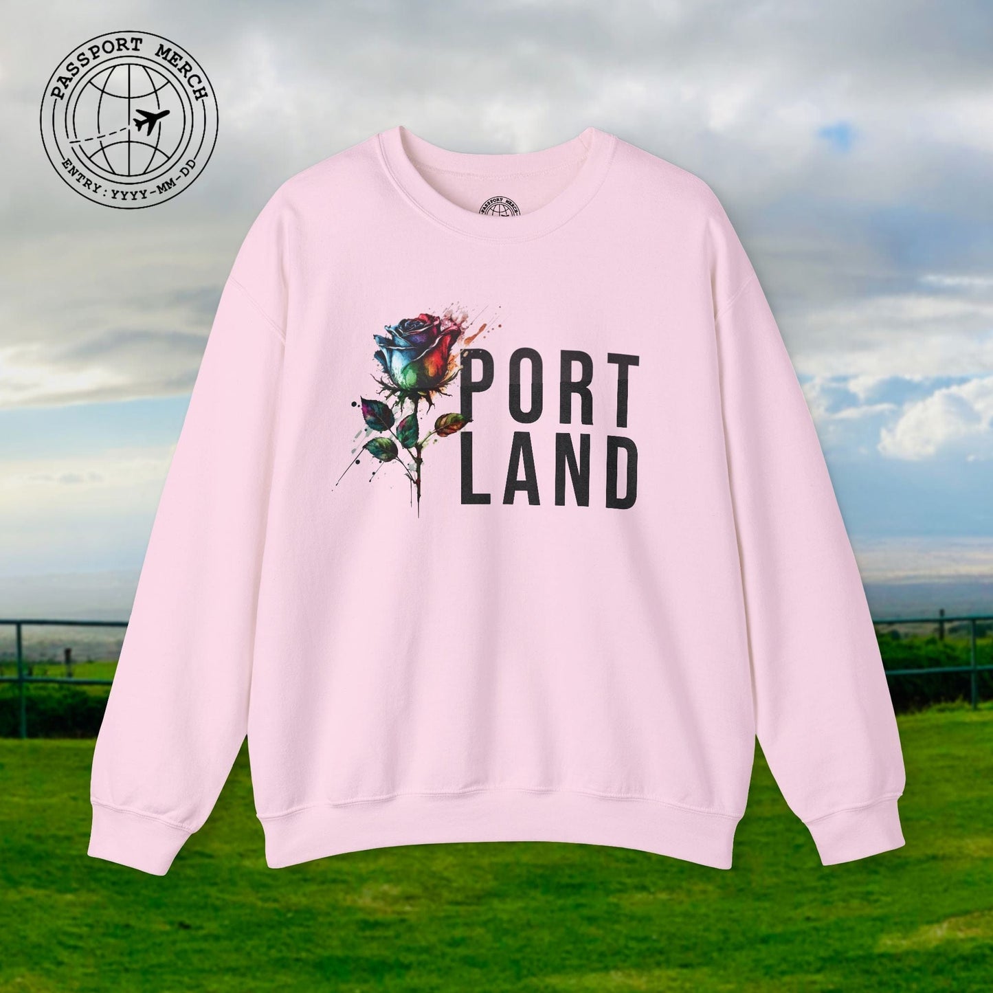Portland Rose, Oregon Crewneck