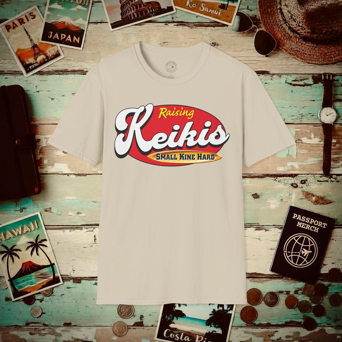 Raising Keikis, Hawaii T-Shirt Sand / S