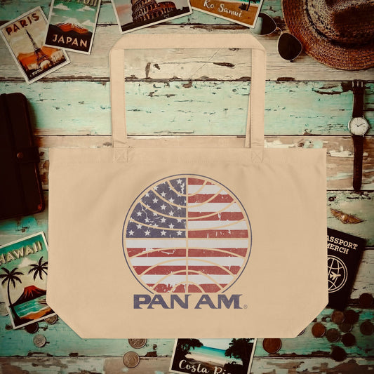 Pan Am Vintage Stars & Stripes (OFFICIAL) Organic Tote