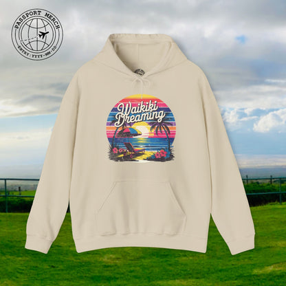 Retro Waikiki Dreaming, Hawaii Hoodie