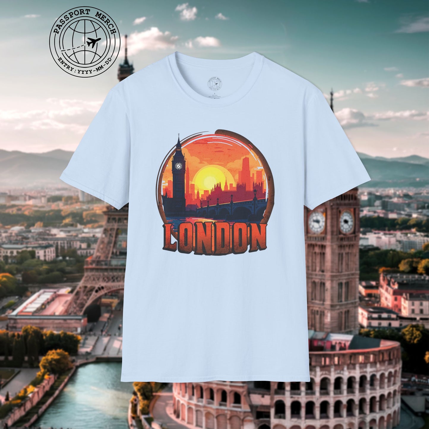 Vintage Big Ben Sunset, London, England T-Shirt
