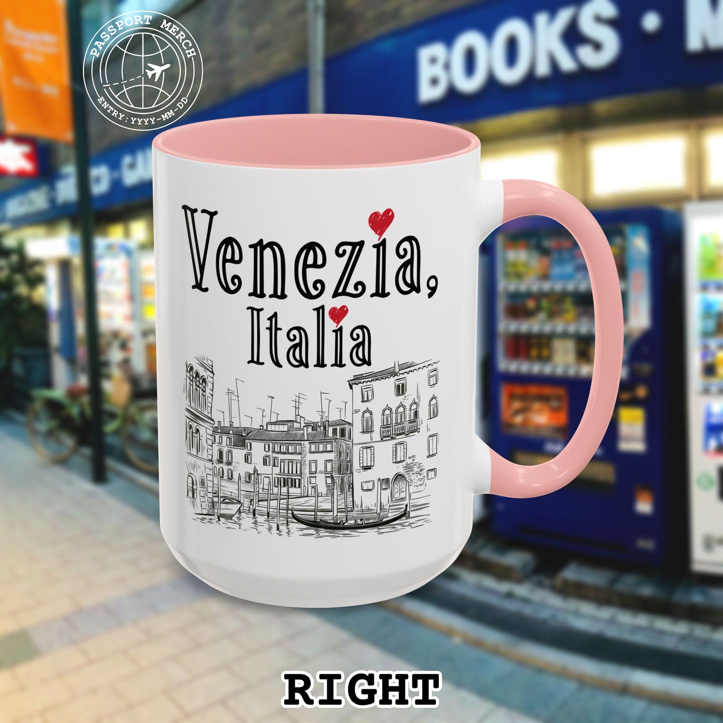 Monochrome Dreams of Venice Italy 15oz Mug