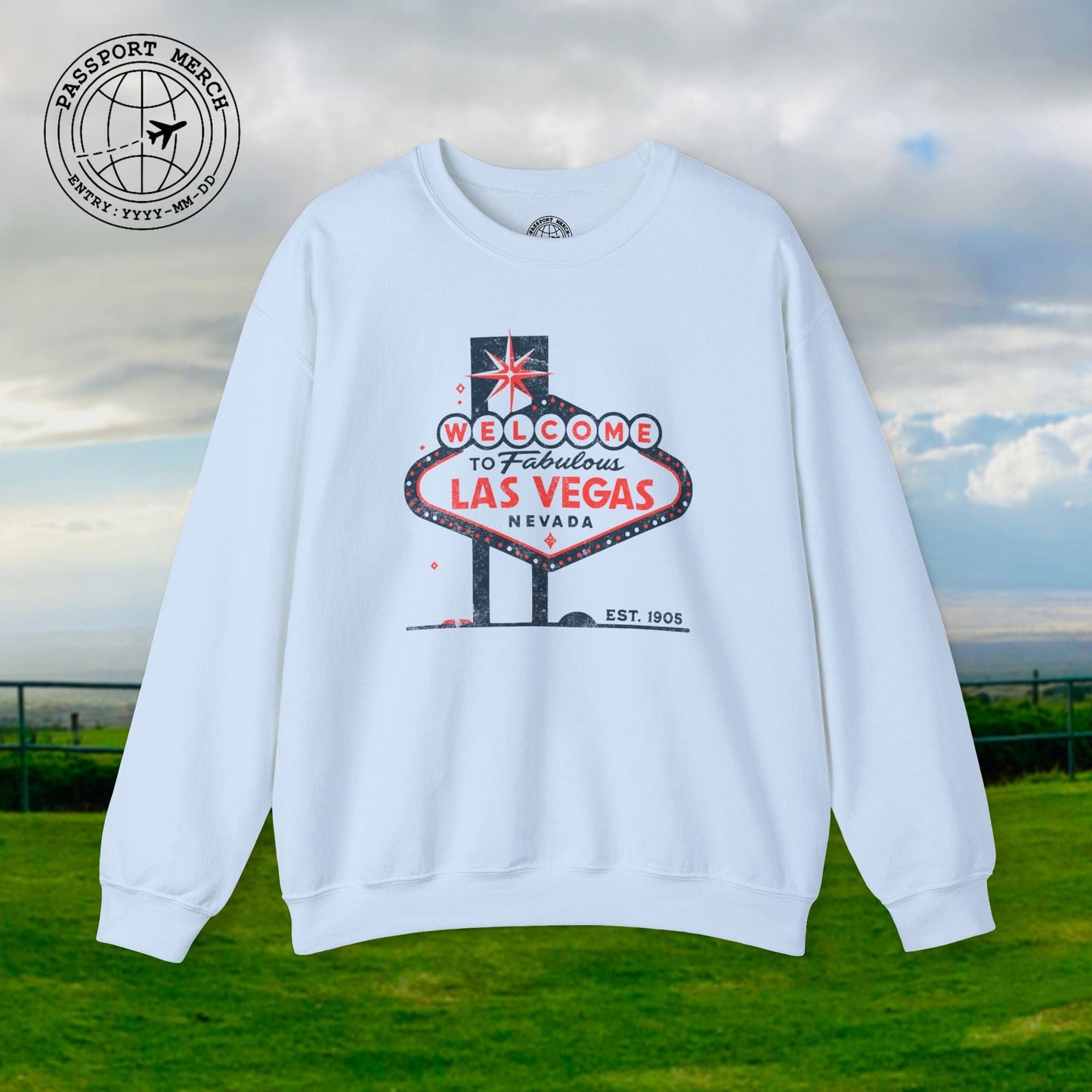 Signs of Wanderlust, Welcome to Las Vegas, Nevada Crewneck