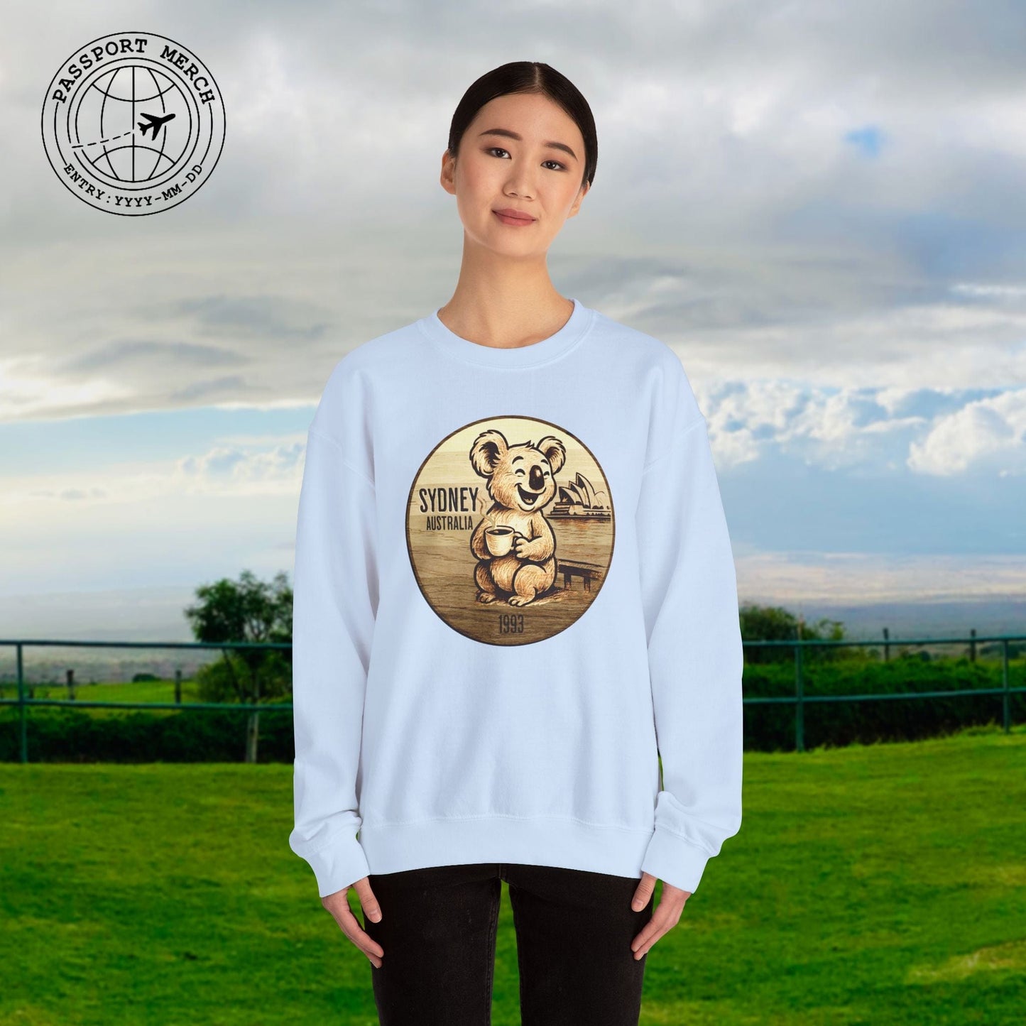 Vintage Koala & Coffee in Sydney, Australia Crewneck