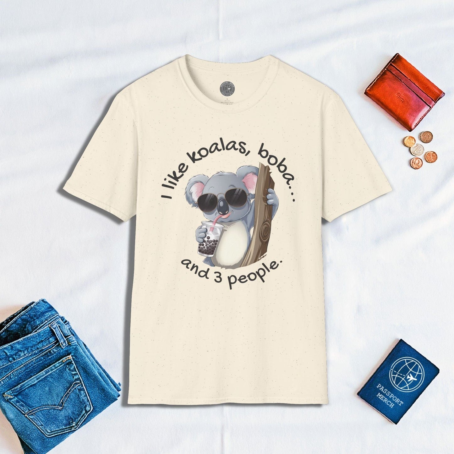 I like koalas, boba, and 3 people Australia T-Shirt