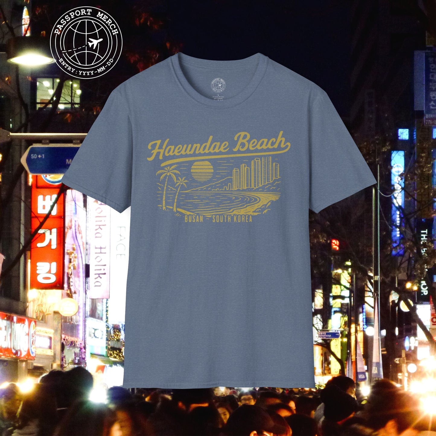 Vintage Haeundae Beach, Busan, Korea T-Shirt