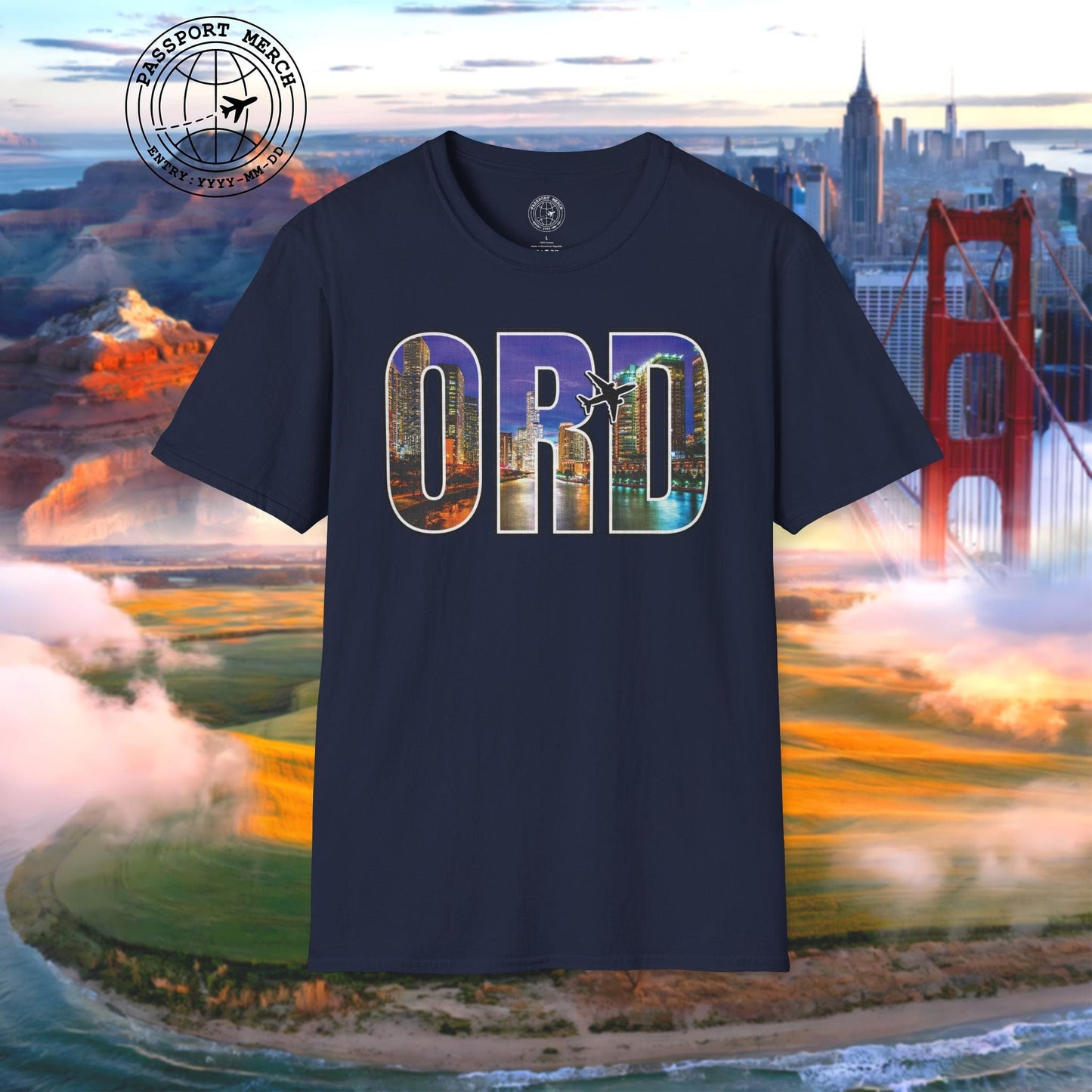 Airport Window Chicago Illinois ORD T-Shirt