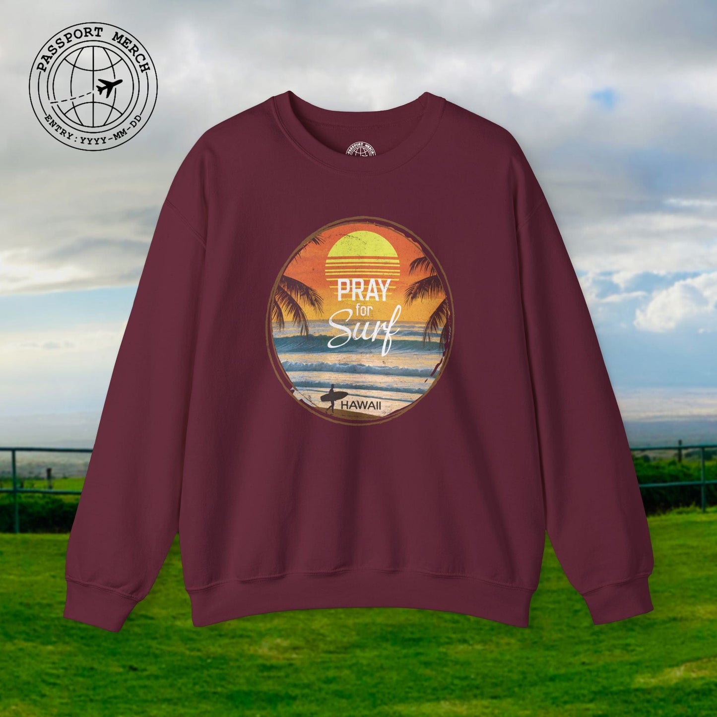 Pray for Surf Hawaii, Crewneck