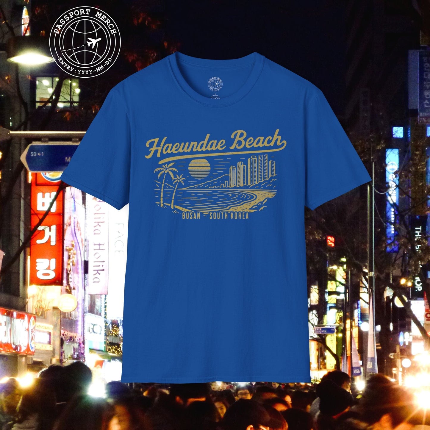 Vintage Haeundae Beach, Busan, Korea T-Shirt