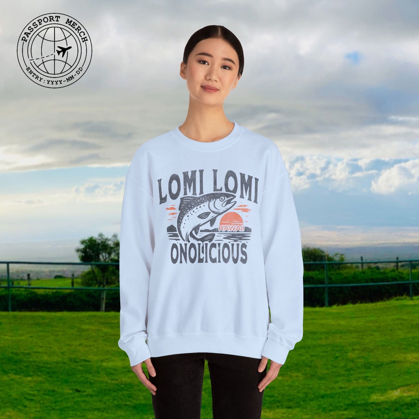 Onolicious Lomi Lomi Salmon, Hawaii Crewneck