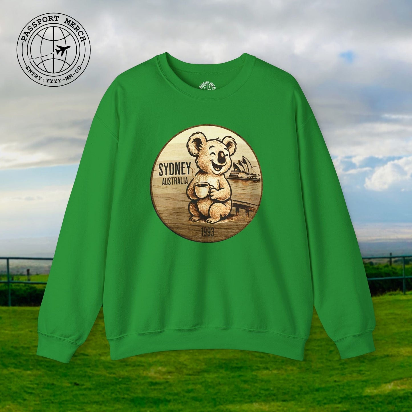 Vintage Koala & Coffee in Sydney, Australia Crewneck