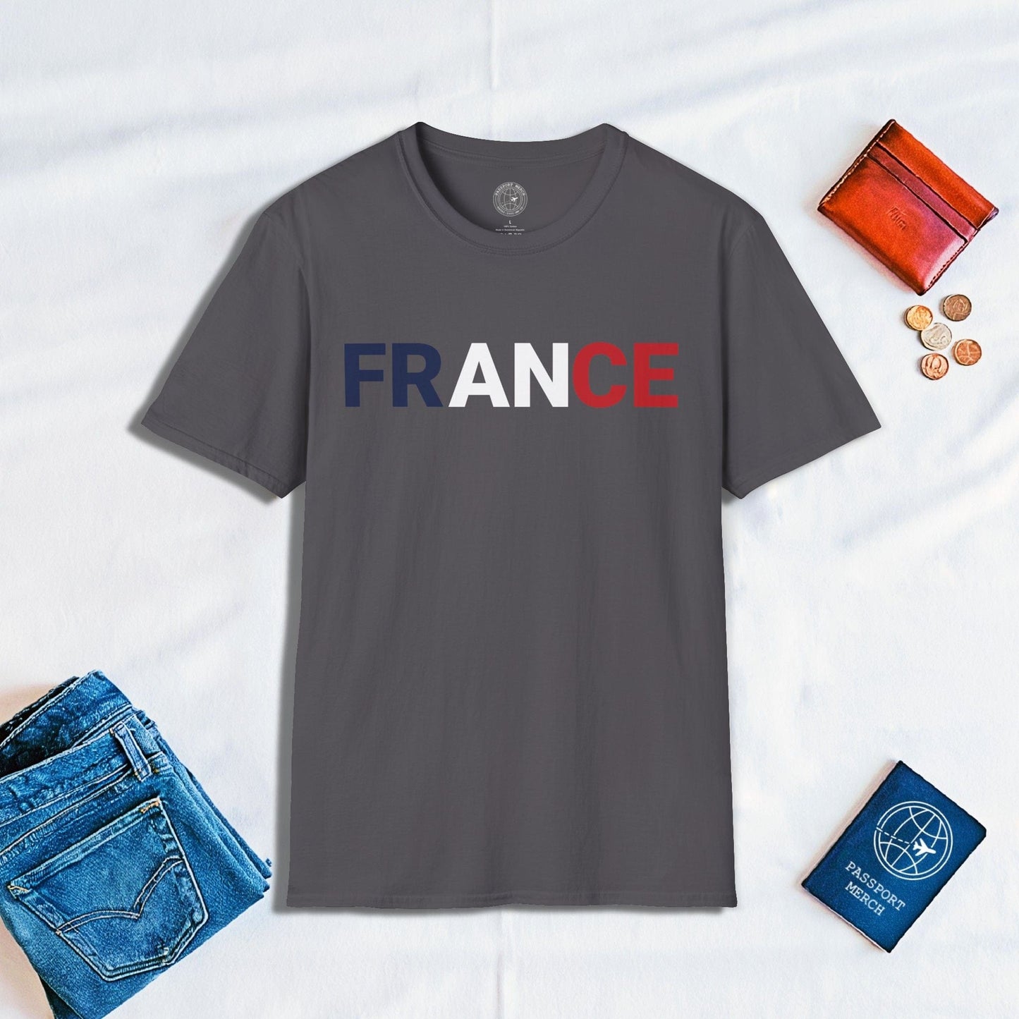 France Patriotism Letter Flag T-Shirt