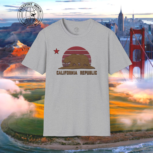Woodworked Flag of California T-Shirt