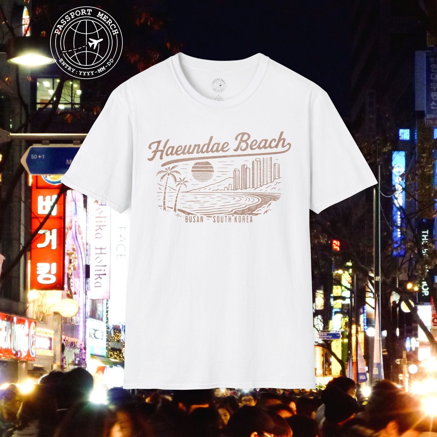 Vintage Haeundae Beach, Busan, Korea T-Shirt