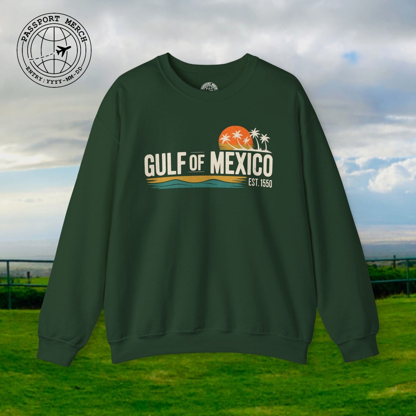 Vintage Retro Gulf of Mexico Crewneck