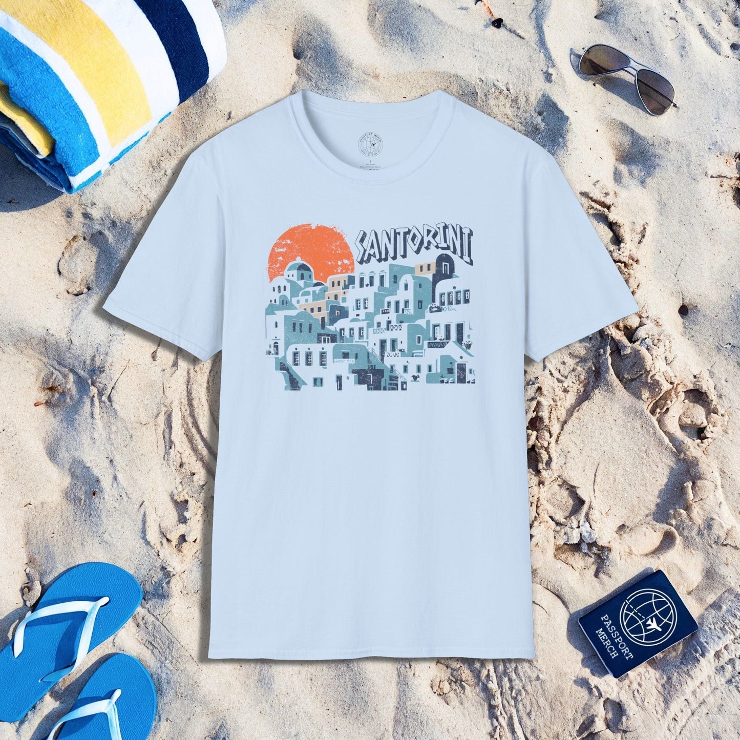 Santorini Shadows, Greece T-Shirt