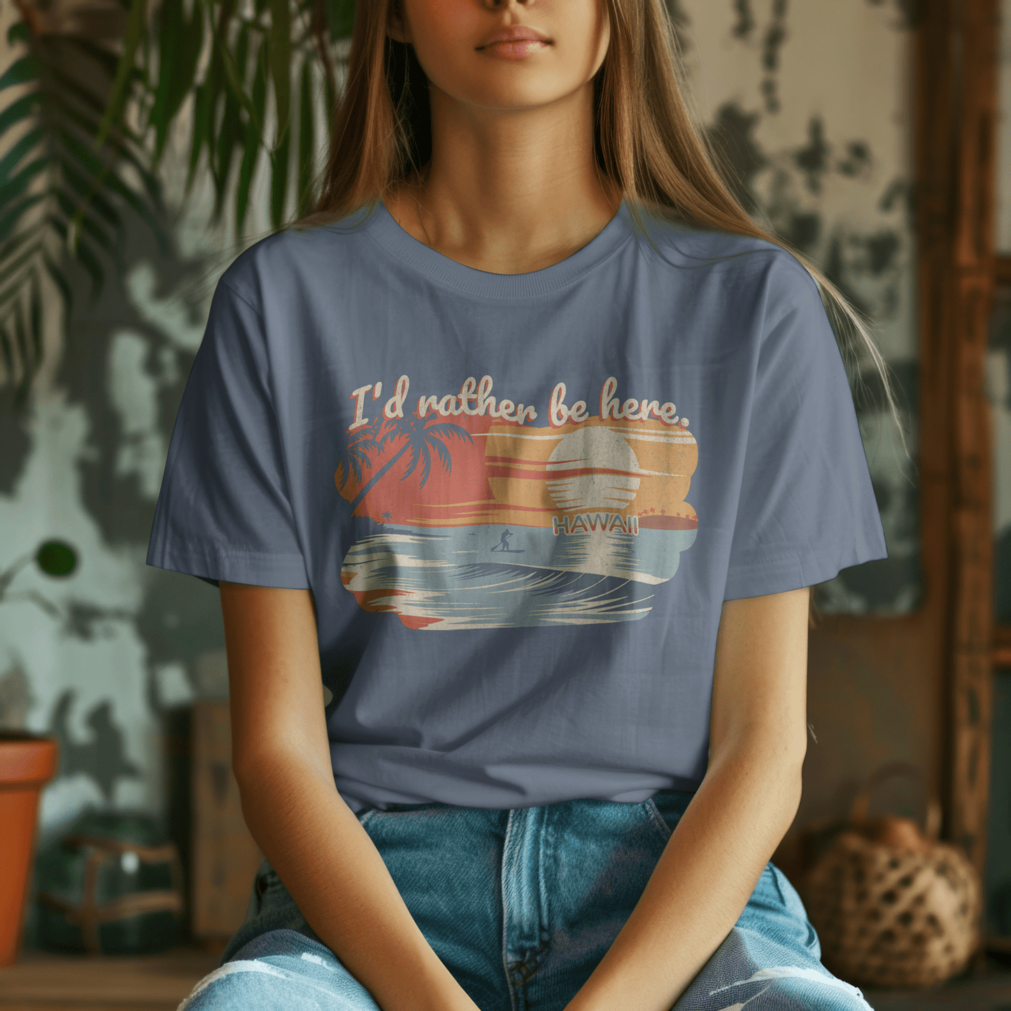 I'd Rather Be Here, Hawaii T-Shirt