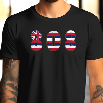 Woodworked 808 Flag, Hawaii T-Shirt