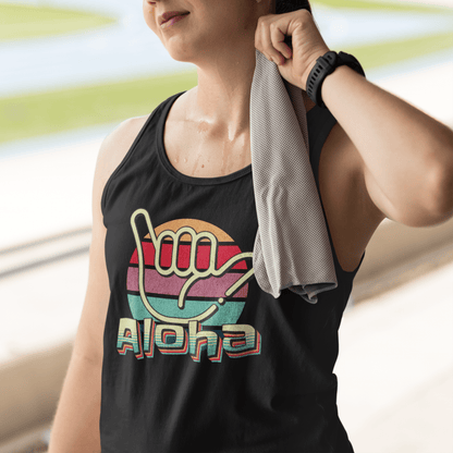 Vintage Retro Aloha Shaka, Hawaii Tank Top