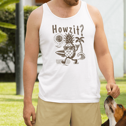 Howzit? Pineapple Shaka, Hawaii Tank Top