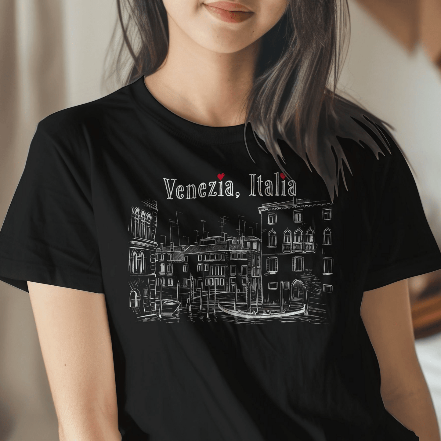 Monochrome Dreams of Venice Italy T-Shirt