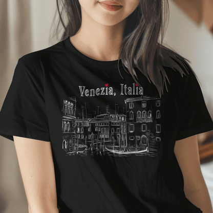 Monochrome Dreams of Venice Italy T-Shirt