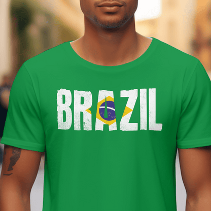 Brazil Patriotism Letter Flag T-Shirt