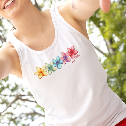 Five Vibrant Plumerias, Hawaii Tank Top