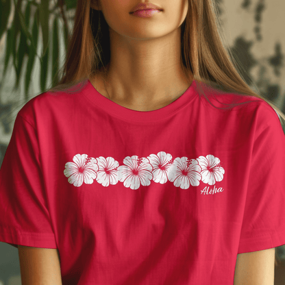 Monochrome Hibiscus, Hawaii T-Shirt