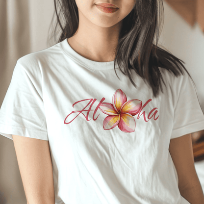 Aloha Watercolor Plumeria, Hawaii T-Shirt