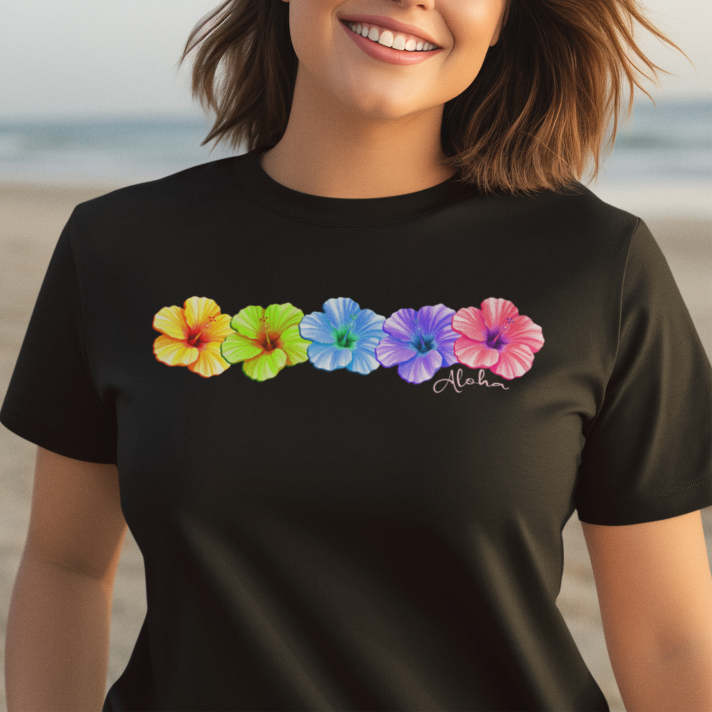 Five Vibrant Hibiscus, Hawaii T-Shirt