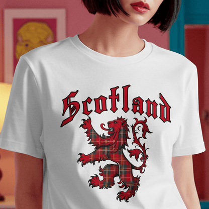 Tartan Lion Rampant, Scotland, UK T-Shirt
