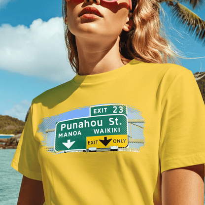 Signs of Wanderlust, Waikiki, Exit Only, Hawaii T-Shirt