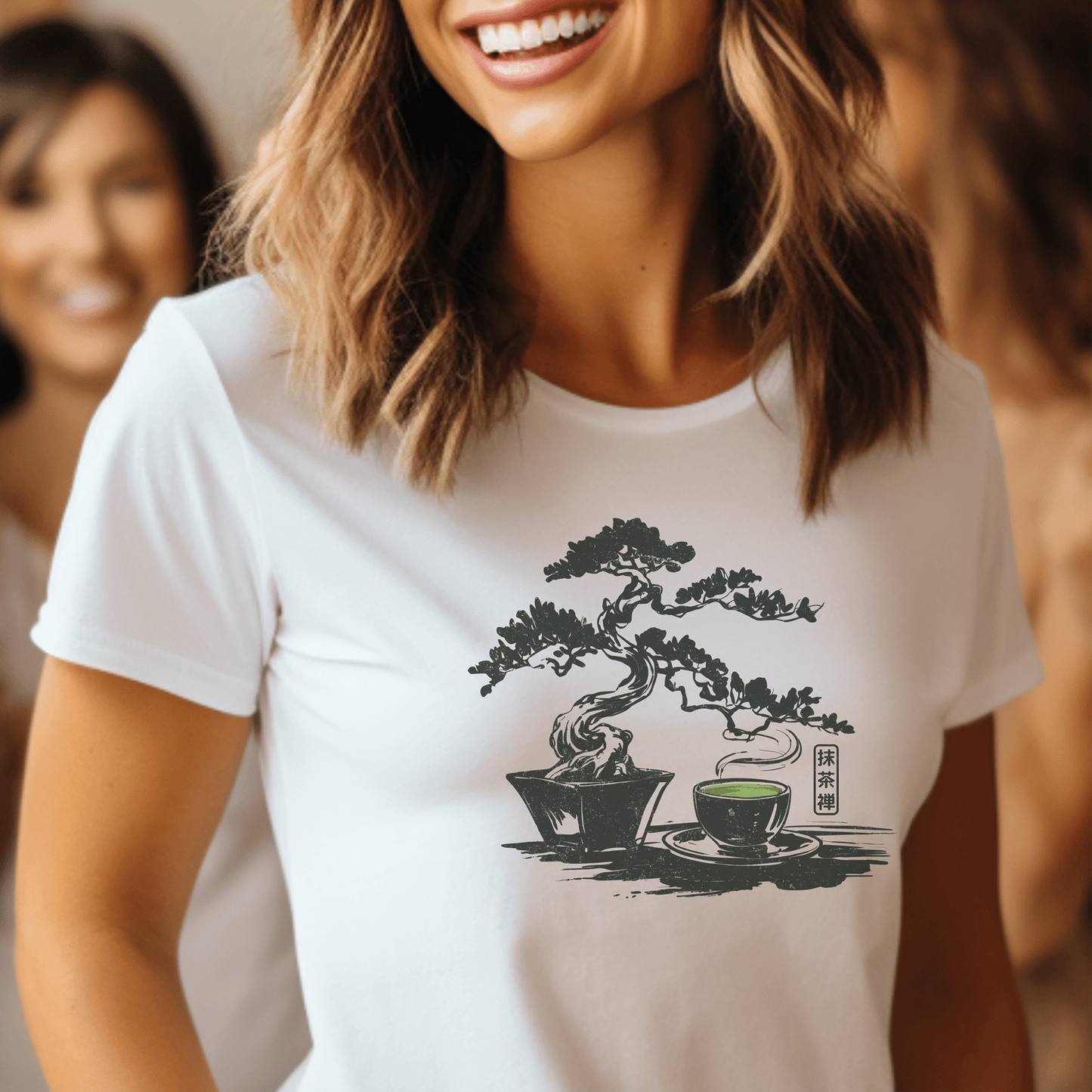 Vintage Matcha Zen, Japan, Womens Fit T-Shirt