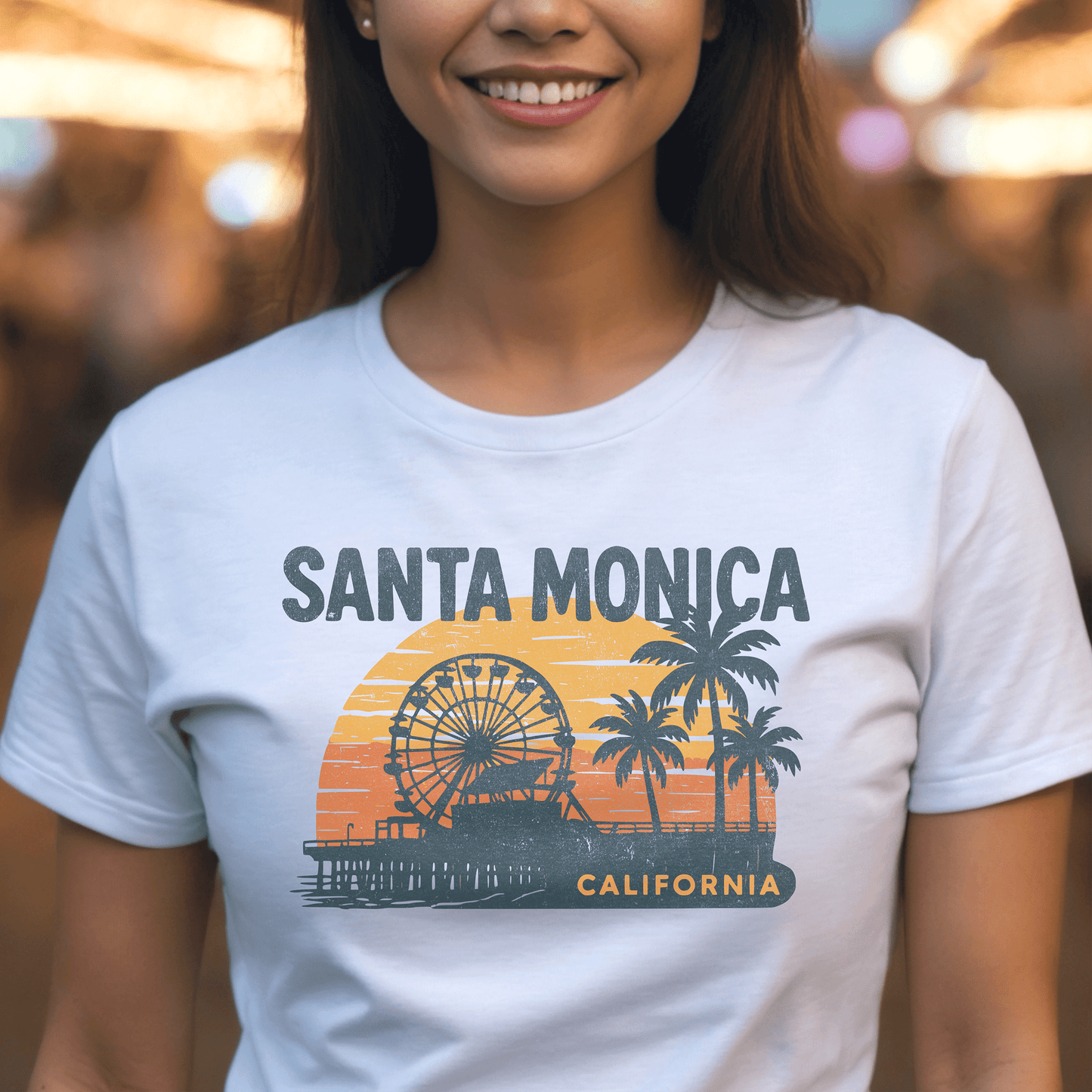 Santa Monica, California - 80's Vintage T-Shirt