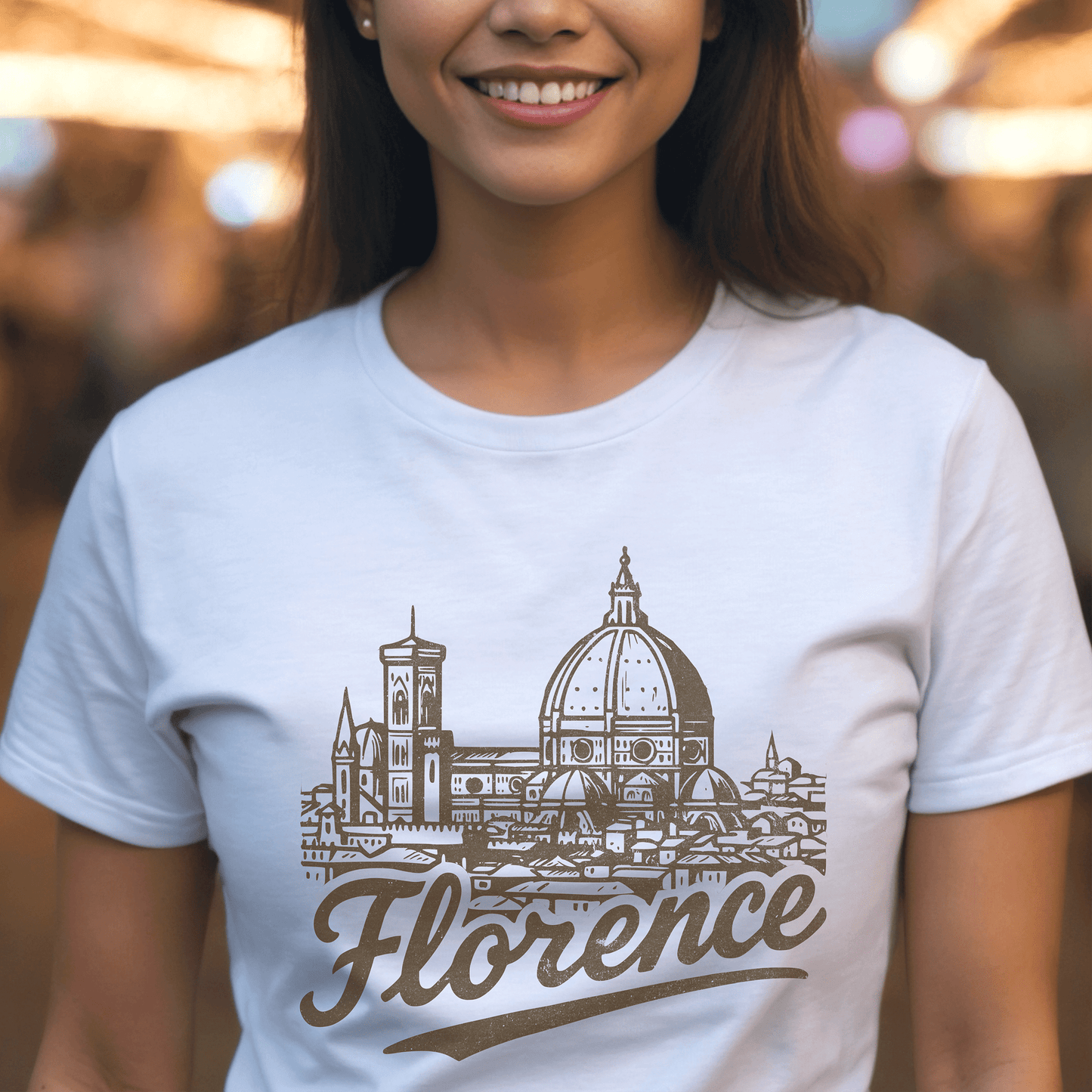 Monochrome Dreams of Florence, Italy T-Shirt
