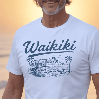 Monochrome Dreams of Waikiki, Hawaii T-Shirt