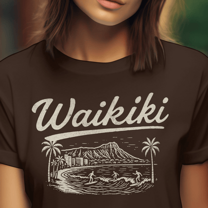 Monochrome Dreams of Waikiki, Hawaii T-Shirt