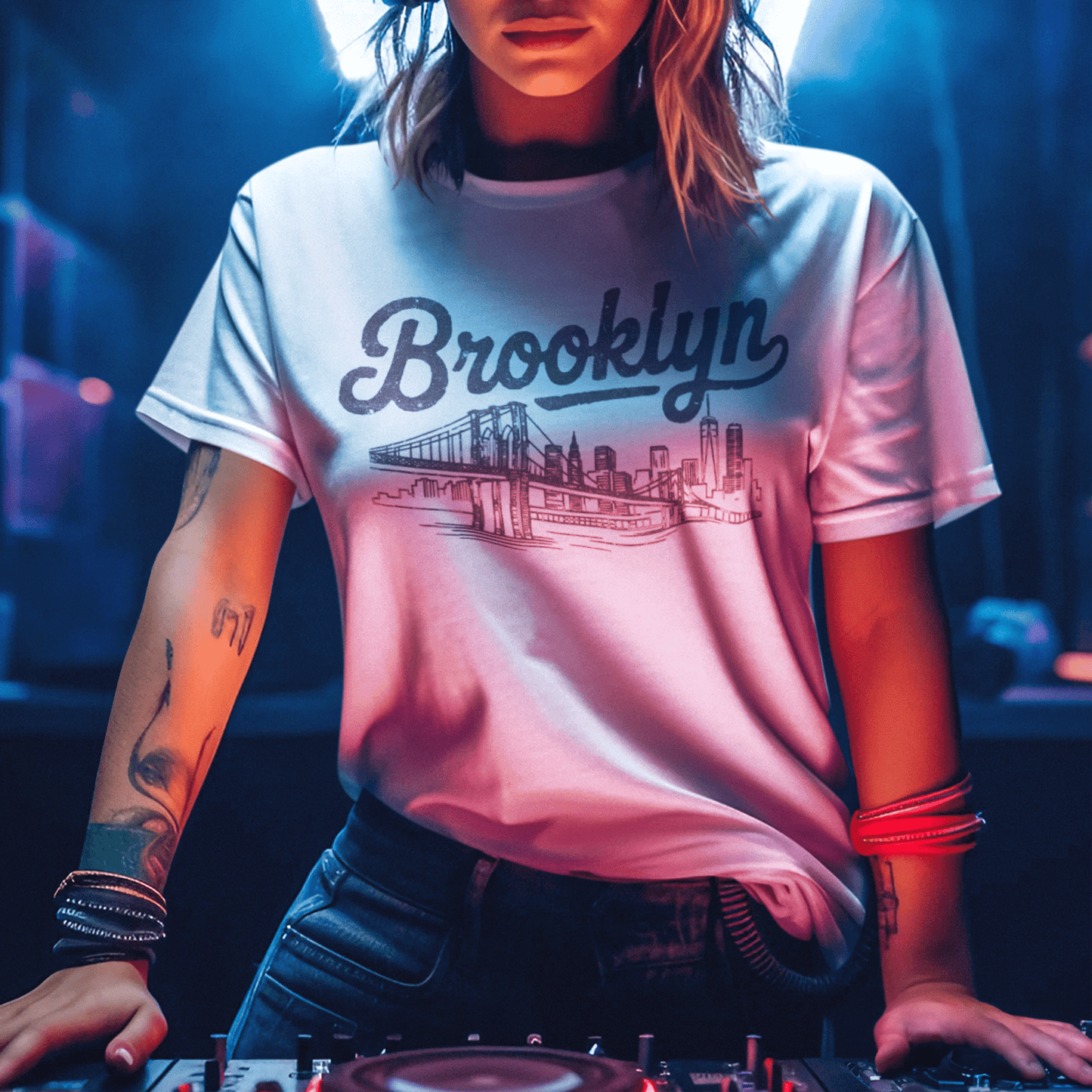 Vintage Brooklyn Monochrome, New York T-Shirt