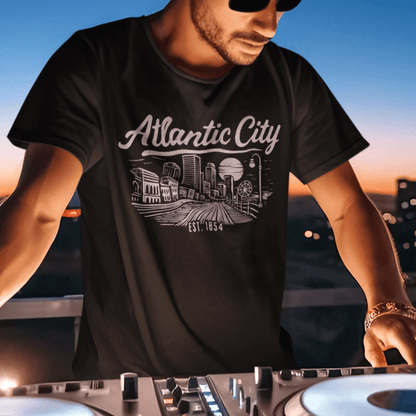 Vintage Atlantic City Monochrome, New Jersey T-Shirt